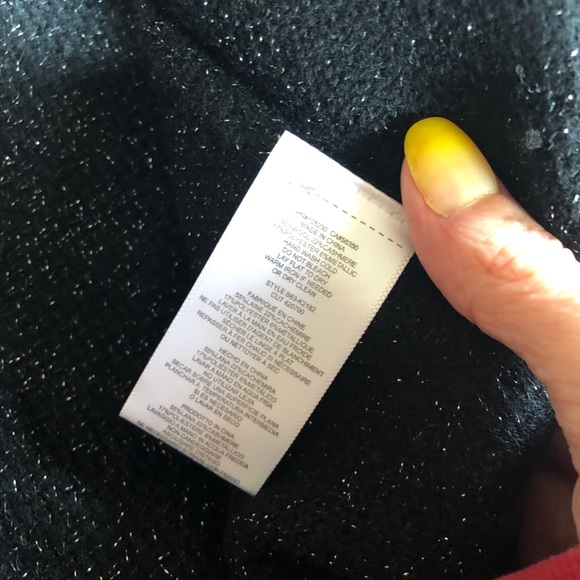 Joie Black and Metallic Silver Sparkle Sweater - Picture 6 of 6